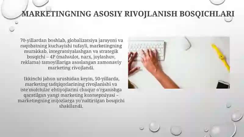 Marketingning Asosiy Rivojlanish Bosqichlari 3