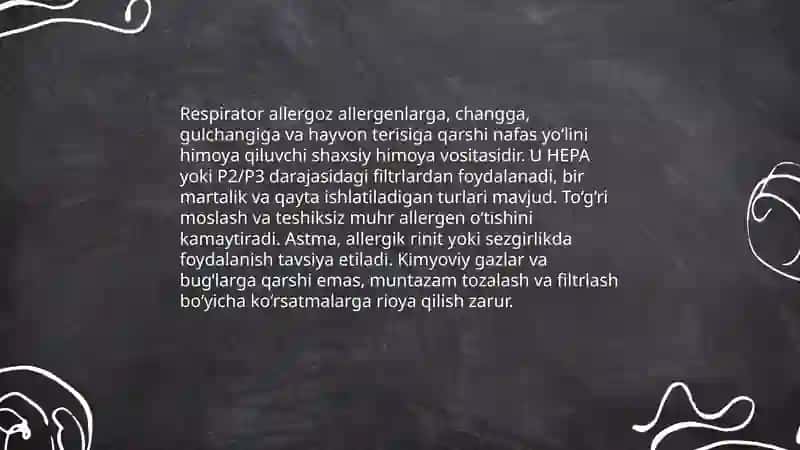 Respirator allergoz 3