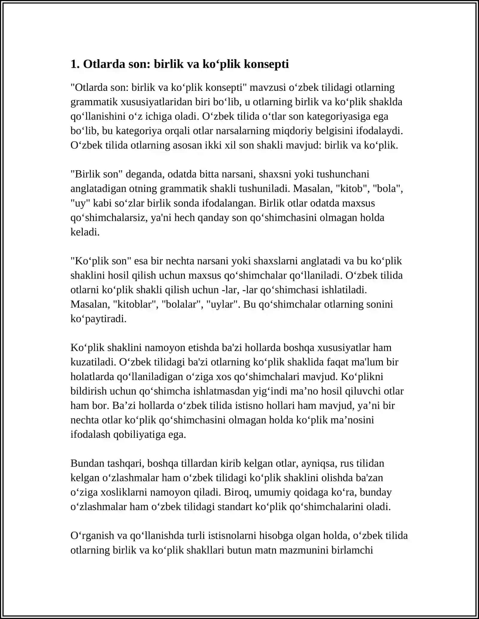 OTLARDA SON, EGALIK VA KELISHIK KATEGORIYASI 3