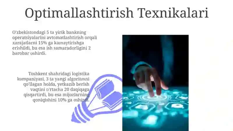 Optimallashtirish va Avtomatlashtirish 3