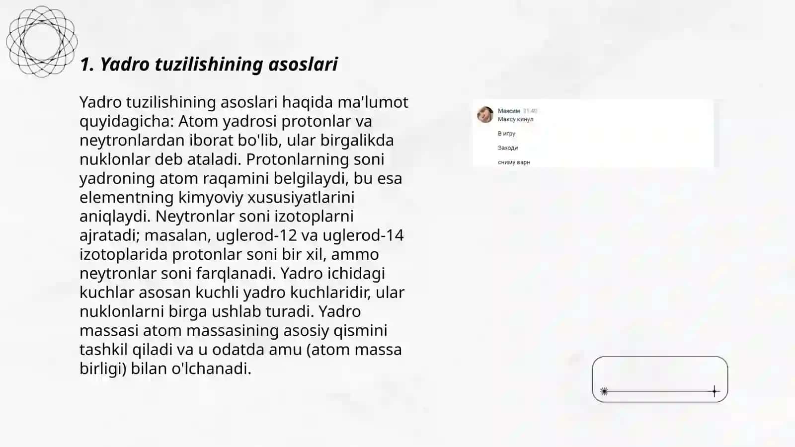 Yadro Tuzilishining Asoslari 3