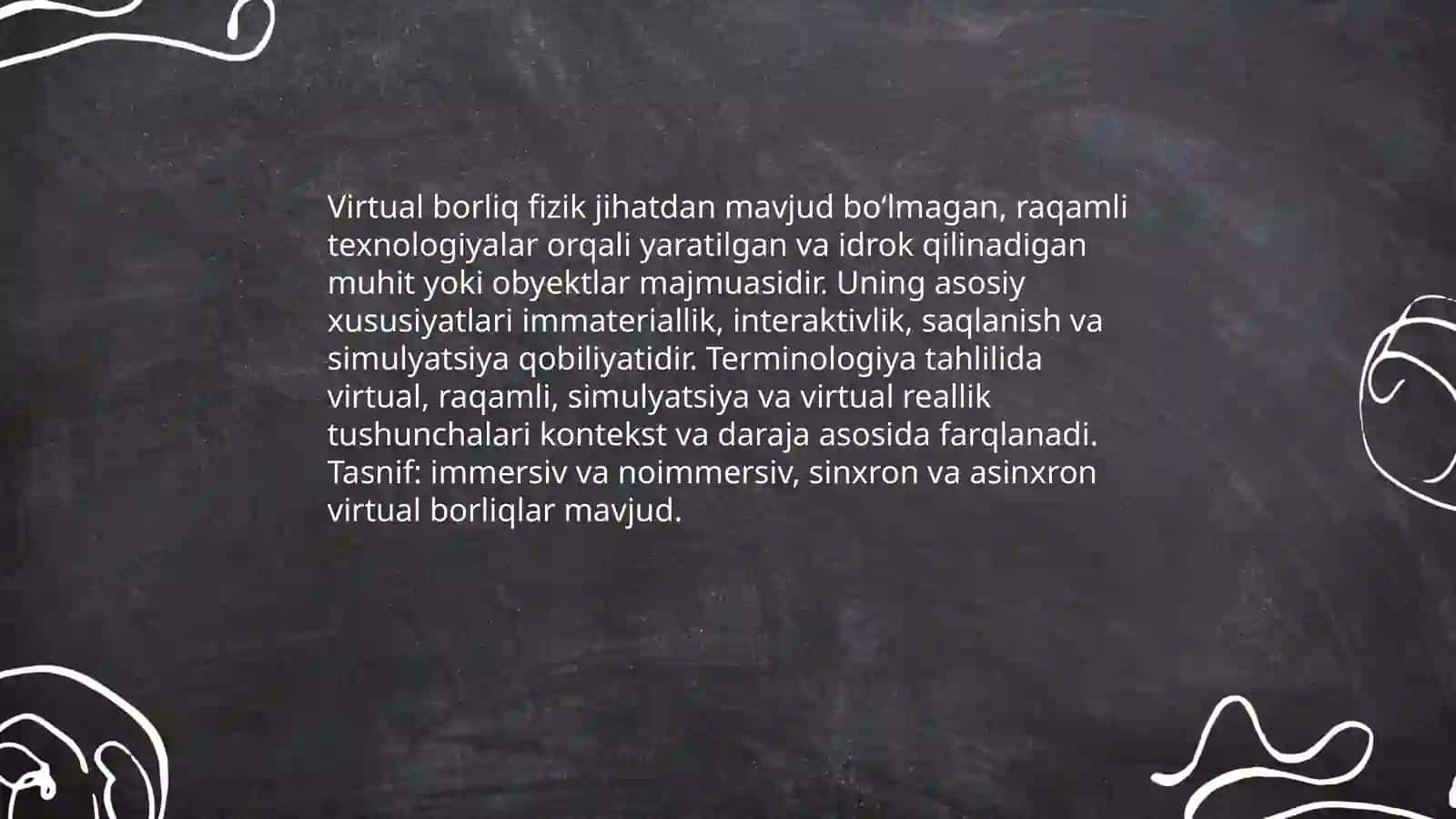 Virtual borliq haqida tahlil etish Diyorbek 3