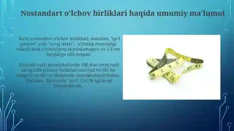 Nostandart O'lchov Birliklari 3