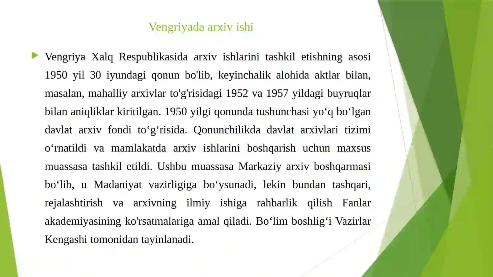 Markaziyyevropa mamlakatlarida II-jahon urushidan so‘ng arxiv ishi 3