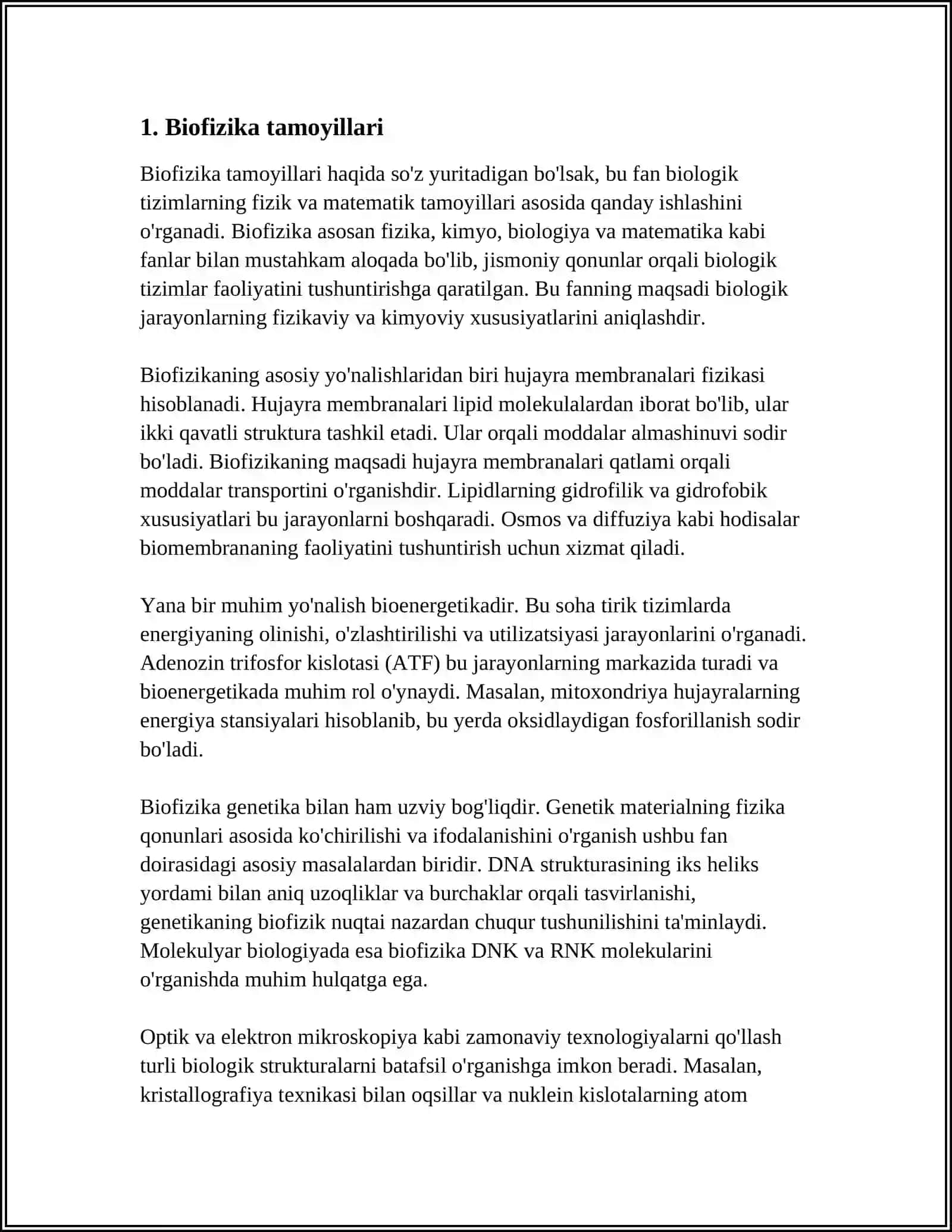 BIOLOGIK FIZIKA, INFORMATIKA, TIBBIY TEXNOLOGIYALARI KAFEDRASI 3