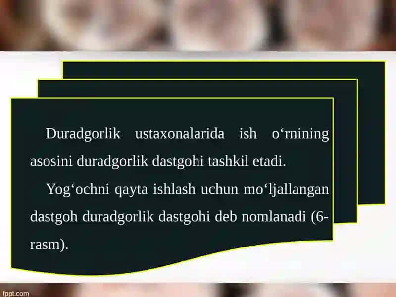 Yog‘ochga ishlov berishda isho‘rni nita shkiletish va xavfsizlik texnikasi qoidalari 3
