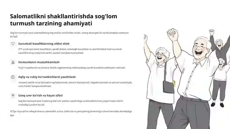 Sog'lom turmush tarzi: Salomatlik garovi 3