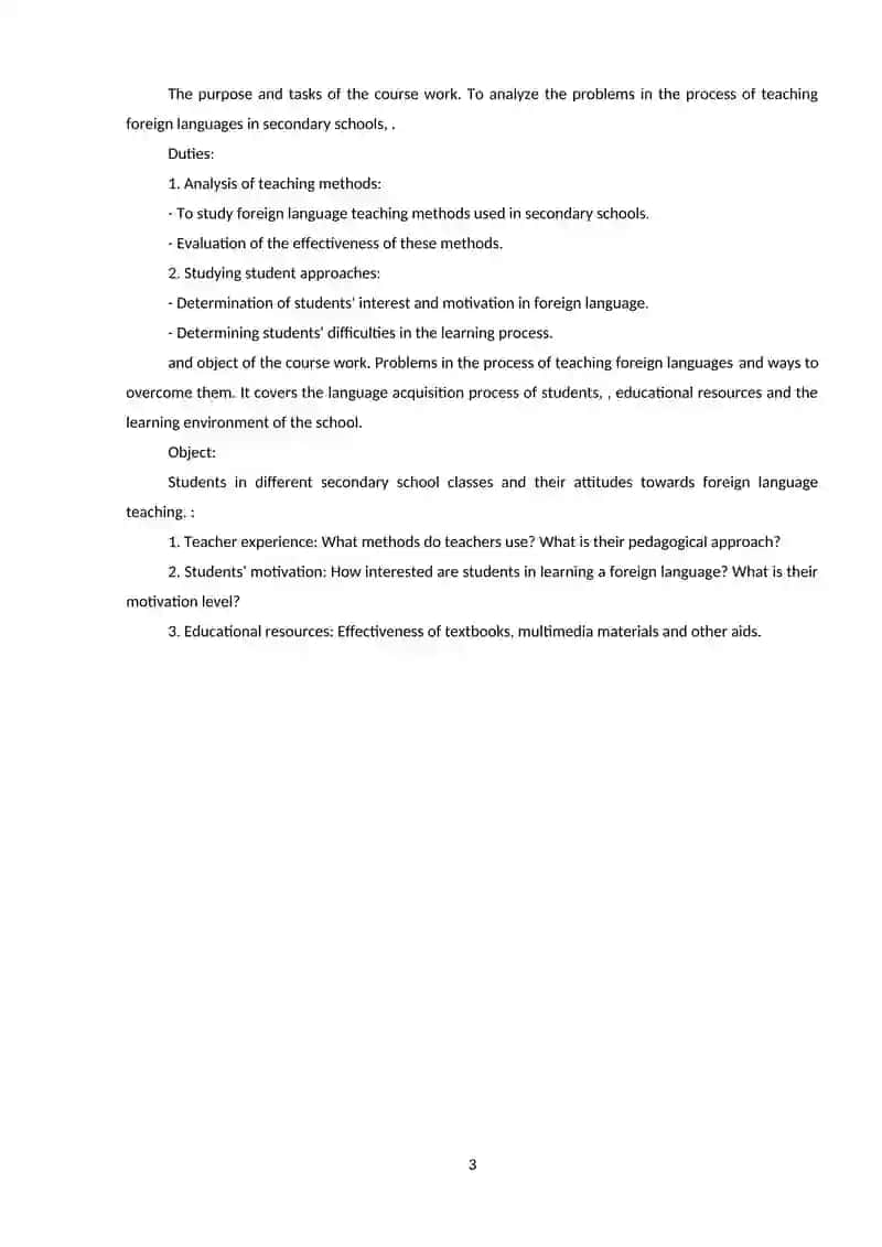 Faculty Department Coursework in Modern English Language 3