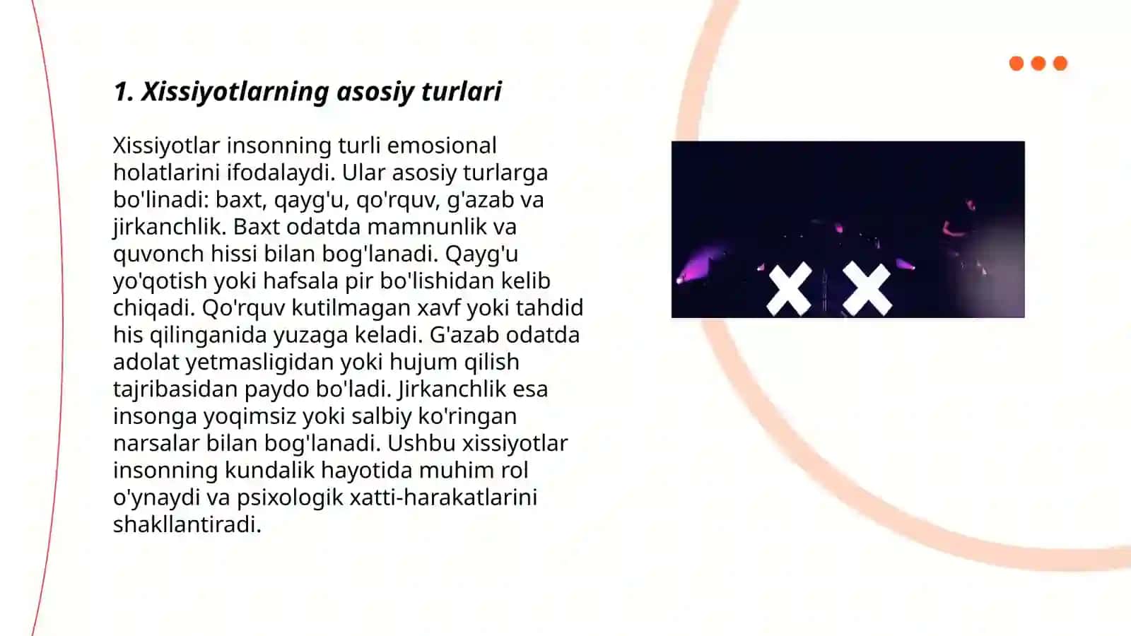 Xissiyot va stress 3
