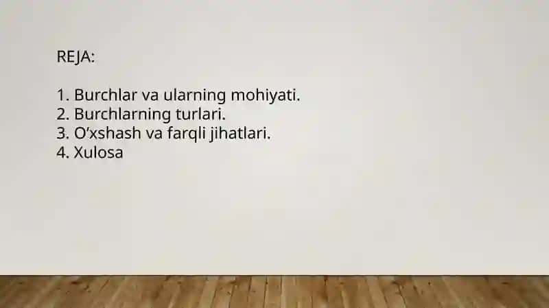 Burchlar, ularning mazmun mohiyati, turlari o’zaro farqli hamda o’xshash jihatlari 3