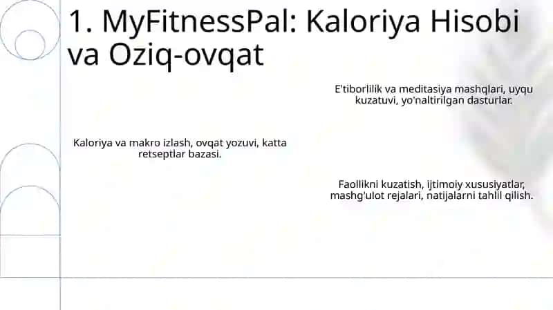 Sog'liqni saqlash va fitness ilovalari tahlili 3
