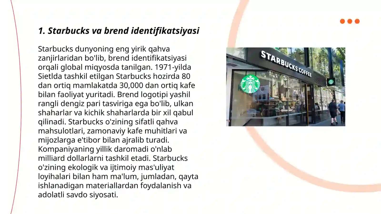 Starbucks kompaniyasi va marketing yo’li 3