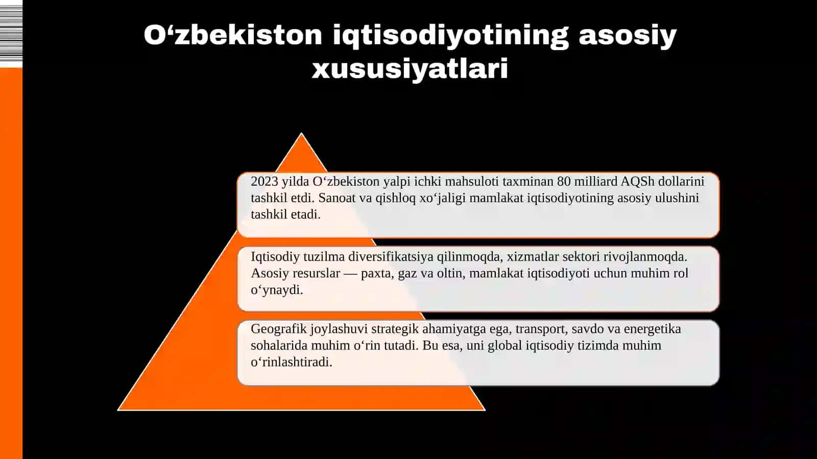 O‘zbekiston iqtisodiyotining global iqtisodiy tizimdagi o‘rni va rivojlanish istiqbollari 3