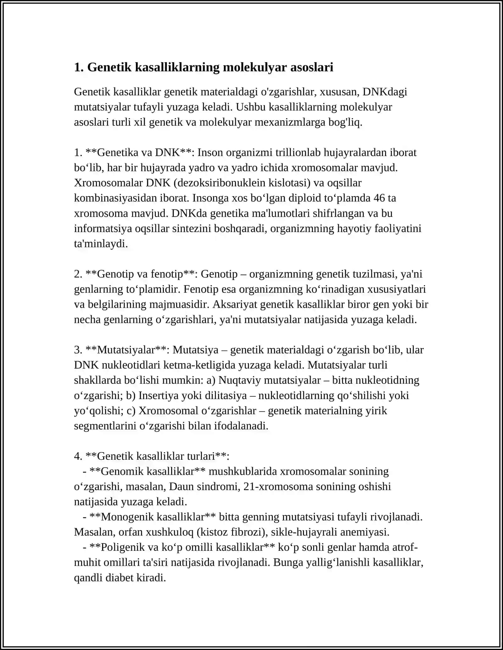 GENETIK XASTALIKLARNING MOLEKULYAR DIAGNOSTIK ASOSLARI 3