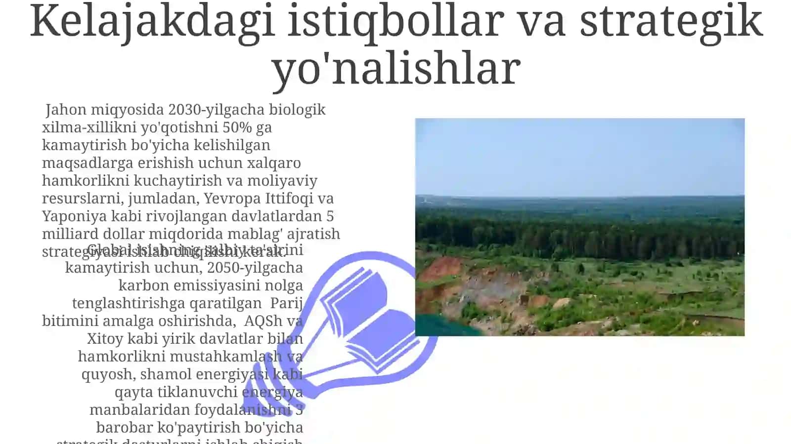 Tabiiy muhitni muhofaza qilish va tabiiy resurslardan foydalanish sohasida xalqaro hamkorlik 3