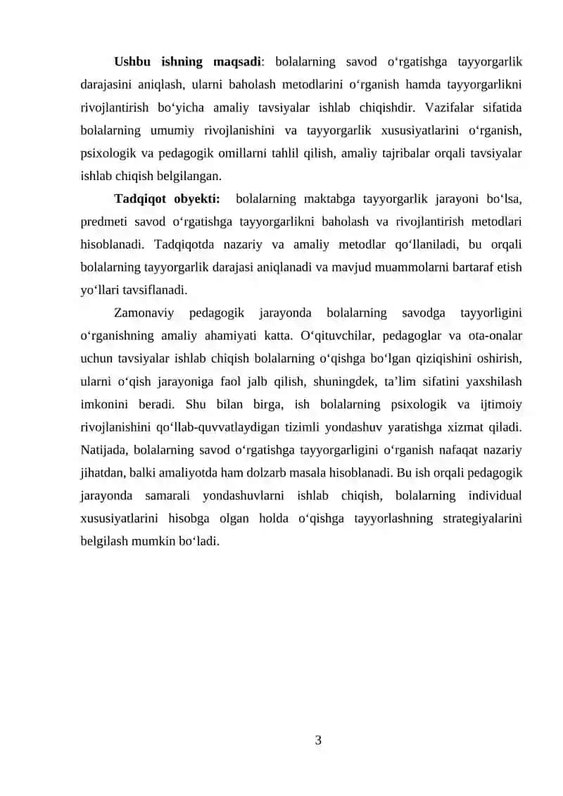 Bolalarning savod o'rganishga tayyorgarligi 3