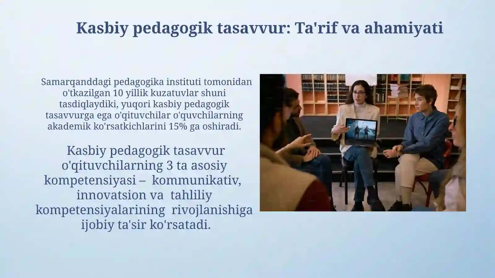 "Kasbiy pedagogik fantaziya" mavzusi boʻyicha multimediali taqdimotlar yaratish 3