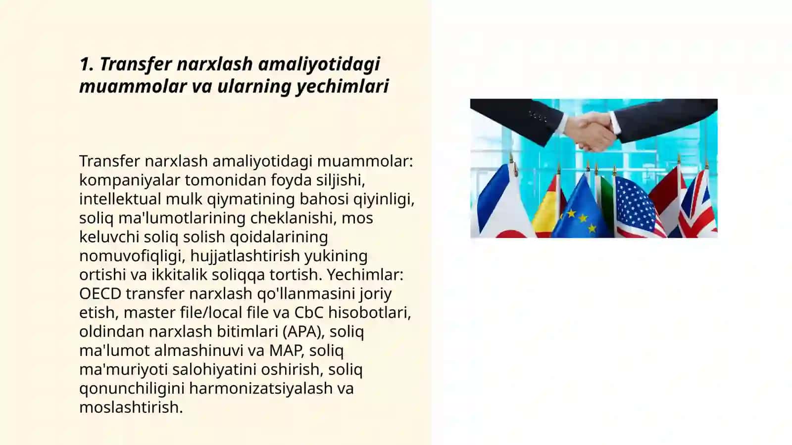 Xalqaro soliq solish amaliyotida paydo boʻlayotgan muammolar va ularning yechimlari 3