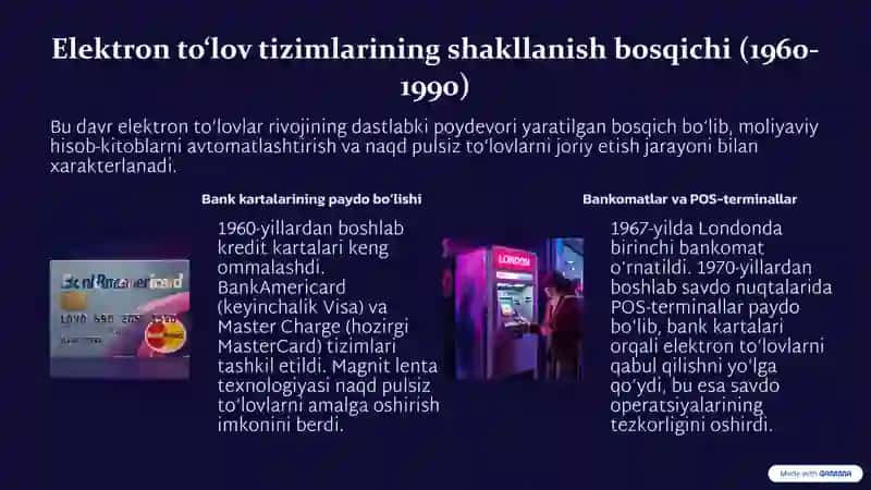 Elektron to‘lov tizimlarining rivojlanish bosqichlari 3