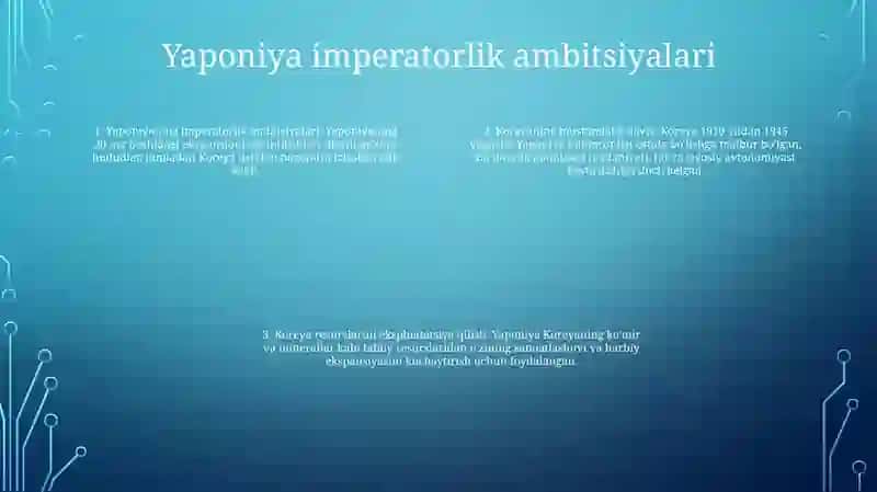 Koreya Yaponiya Mustamlakasiga Aylanishi 3