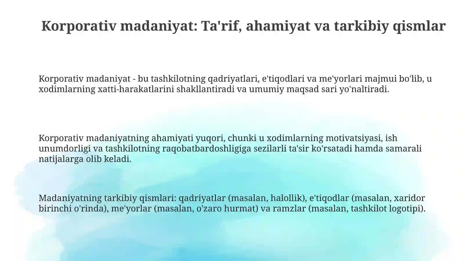 Tashkilotlarda korporativ madaniyatni shakllantirish 3