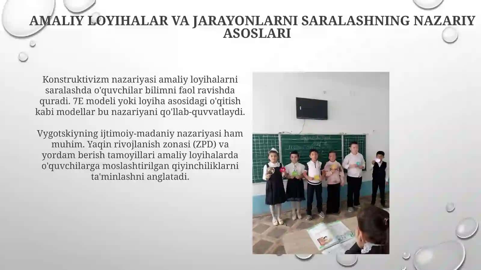 Boshlang'ich ta'lim yo'nalishi bo'yicha Malakaviy amaliyot loyihasi va jarayonlari 3