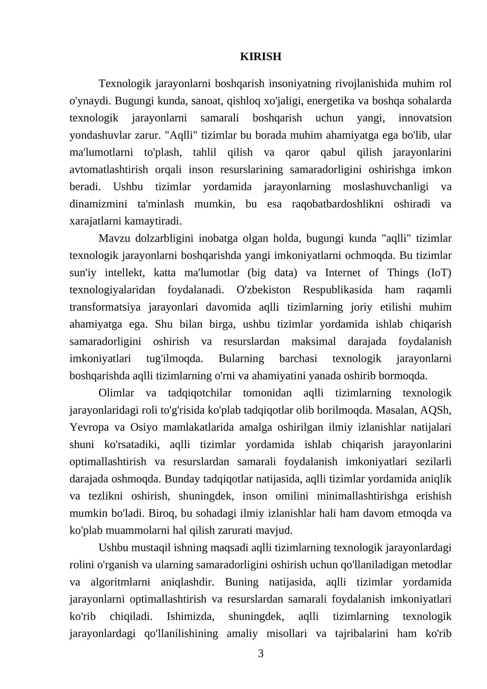 Texnologik jarayonlarni boshqarishning “aqlli” tizimlari 3