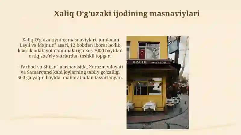Xaliq Oʻgʻuzaki ijodining asarlar 3