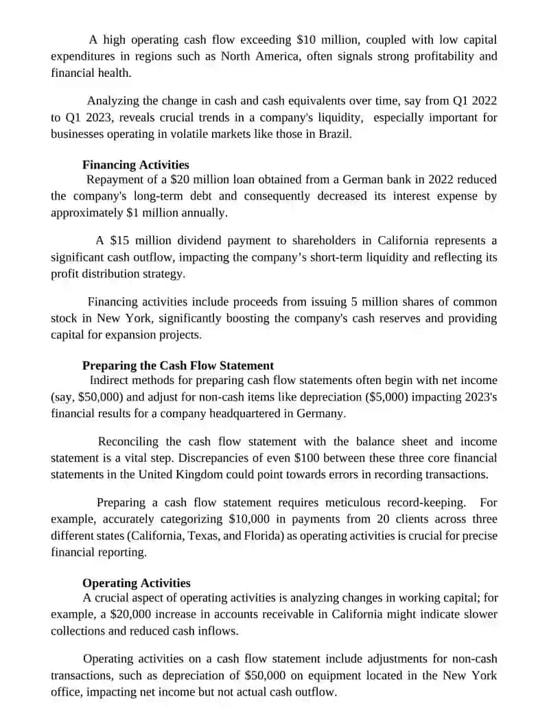 Cash flow statements 3
