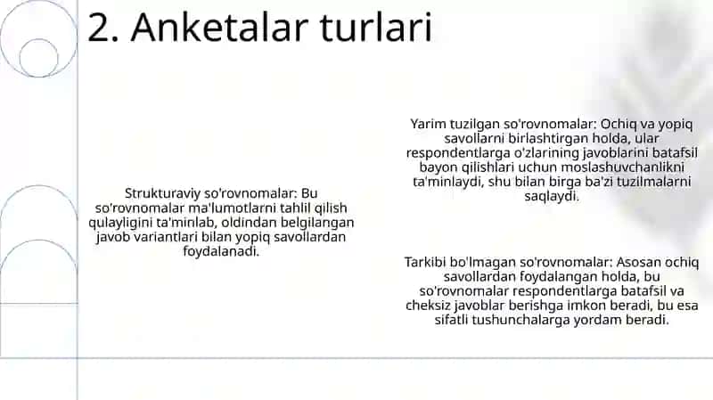 Anketa So'Rovnoma Va Nazorat Testlarini Yaratish 3