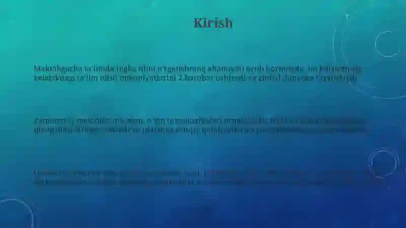 Maktabgacha yoshdagi bolalarda ingliz tilini o‘rgatishni zamonaviy usullari 3