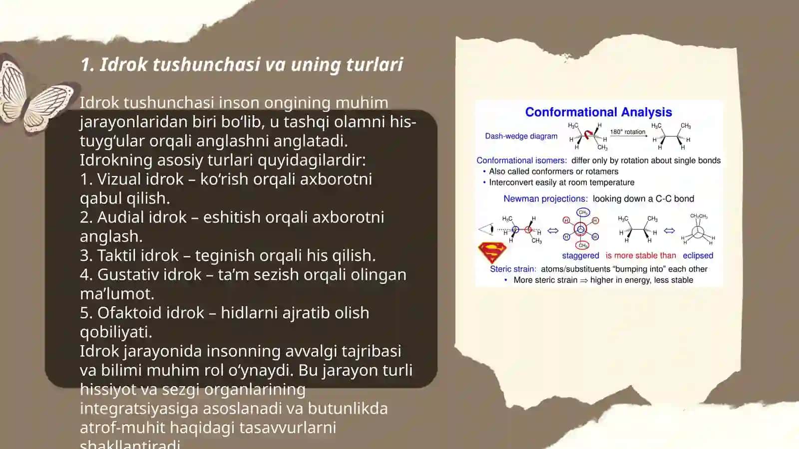Idrok turlarini eksperimental tahlil qilish 3