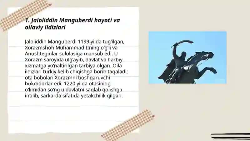 Jaloliddin Manguberdi hayoti va harbiy faoliyati 3
