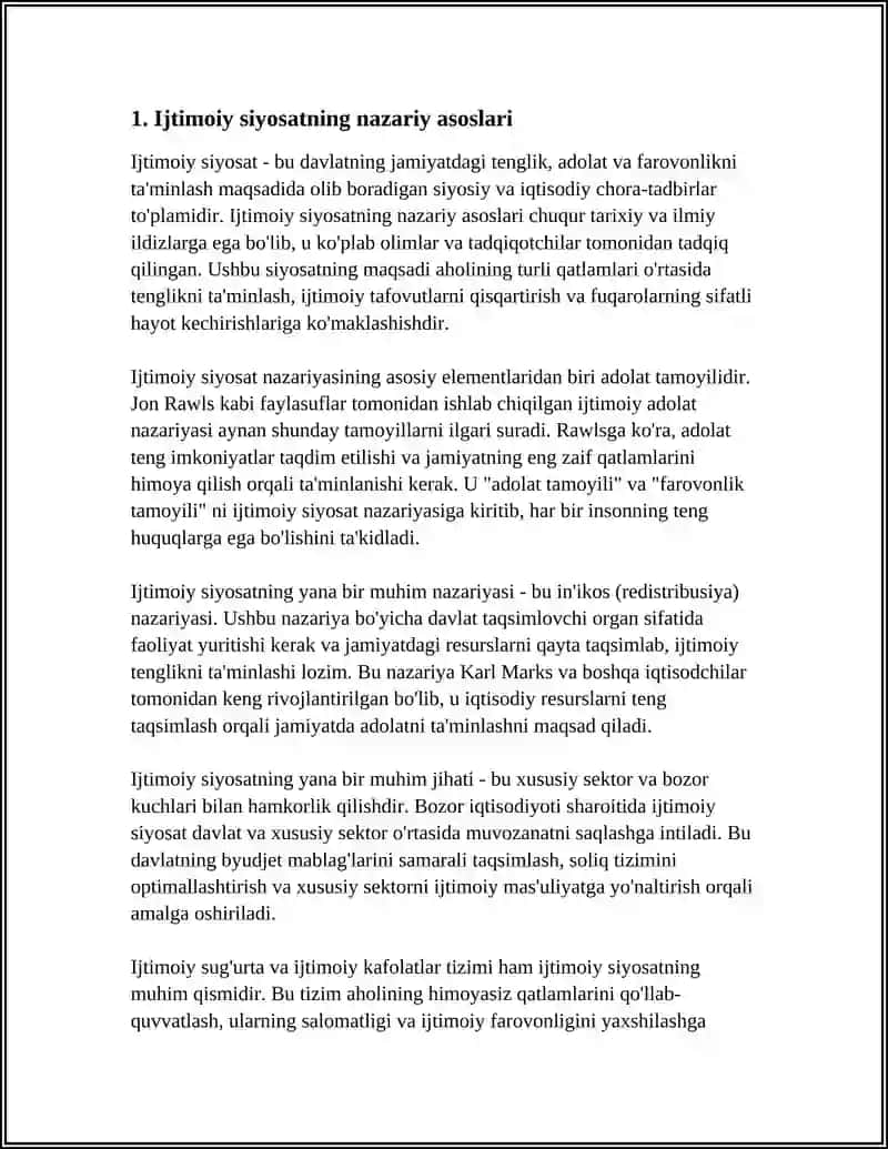 IJTIMOIY SIYOSAT VA UNING AMALGA OSHIRILISH BOSQICHLARI 3