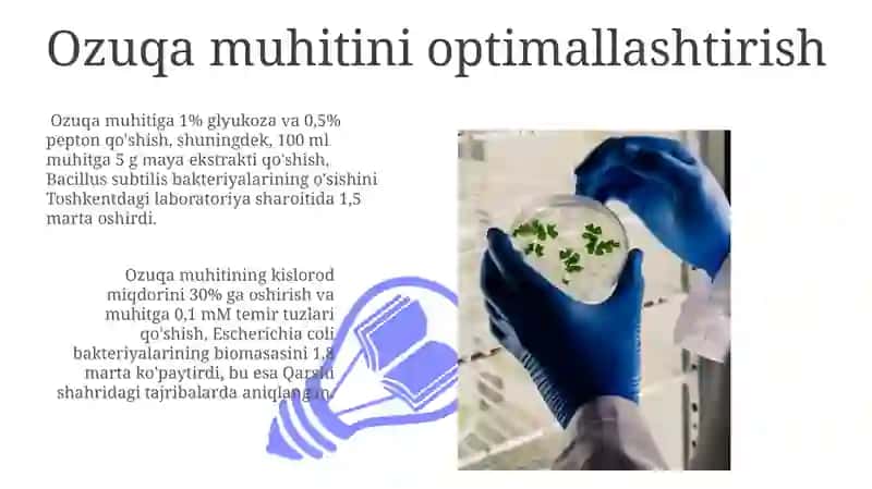 Bakteriyalarning holatini jadallashtirish usullarining fizikaviy kimyoviy biologik usullari 3
