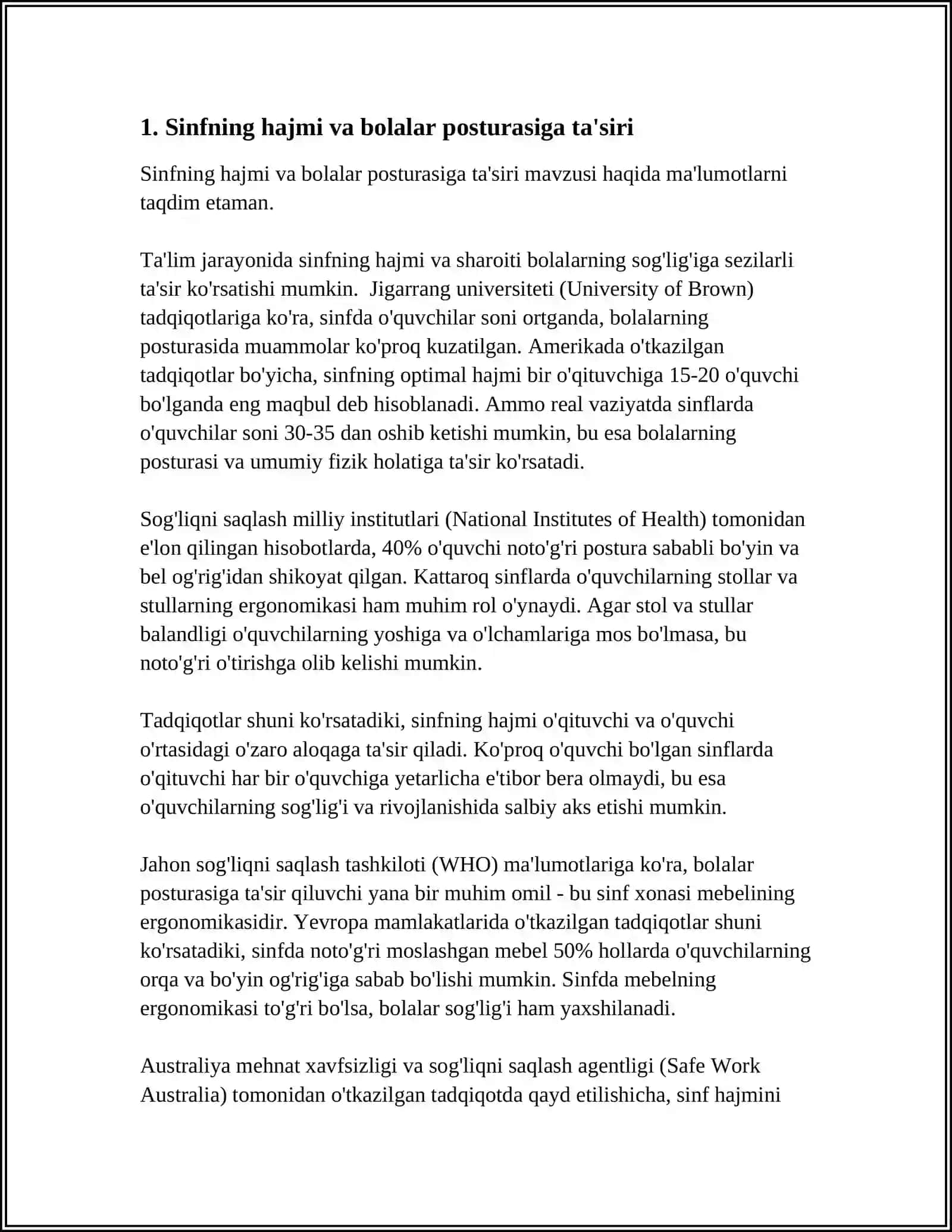 BOLALARNING QAD-QOMATINI SHAKLLANISHIGA SINF VA SINF JIHOZLARINING TAʼSIRINI OʻRGANISH 3