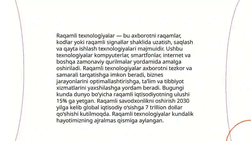 Raqamli va axborot texnologiyalari mashg’ulotlariga tayorgarlik 3