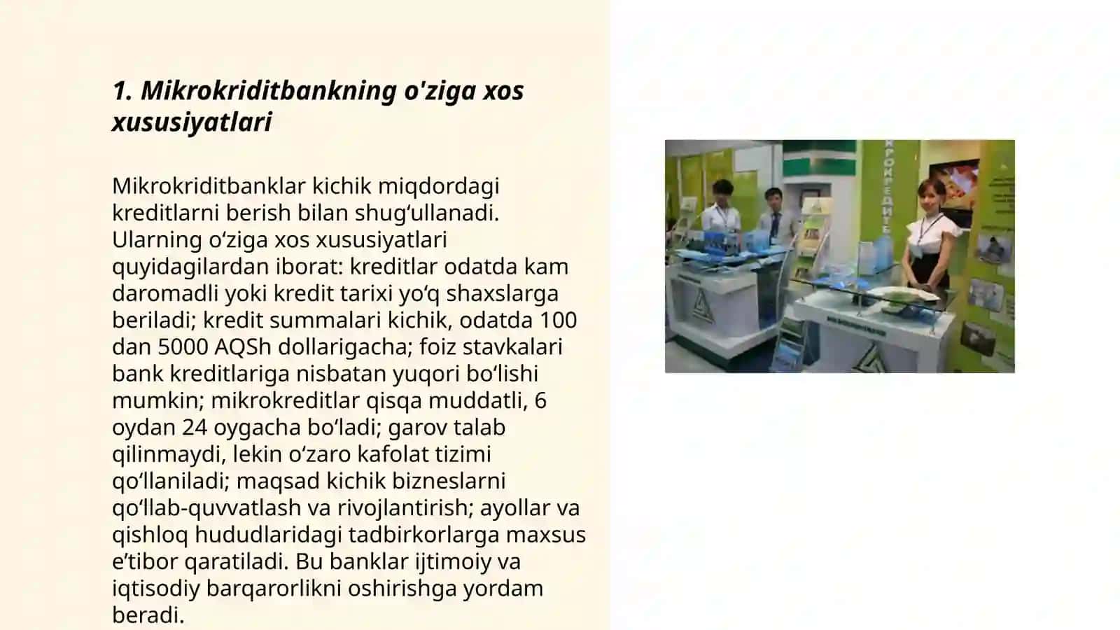 Mikrokriditbankning o'ziga xos xususiyatlari 3