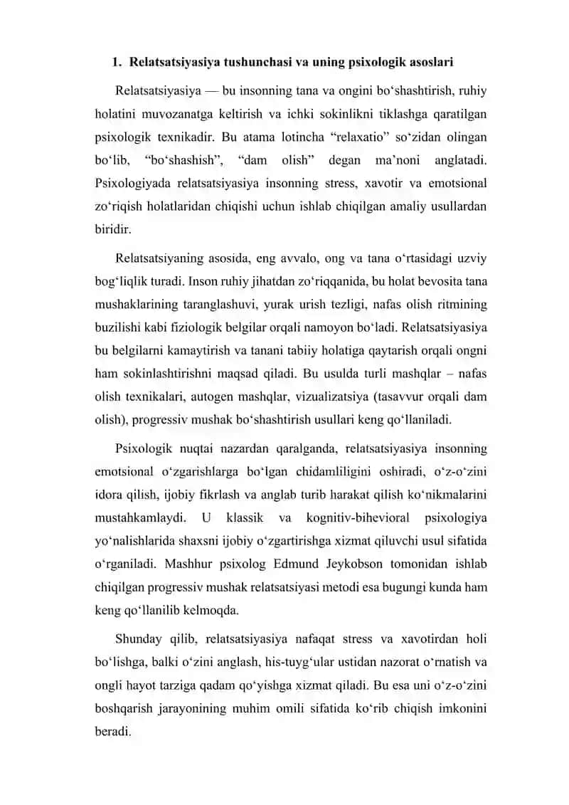 Relatsatsiyasiya oʻz oʻzini boshqarish usullarini omili sifatida 3