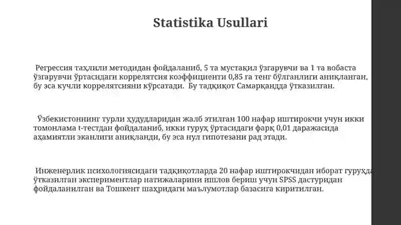 Muhandislik psixologiyasining tadqiqot metodlari 3