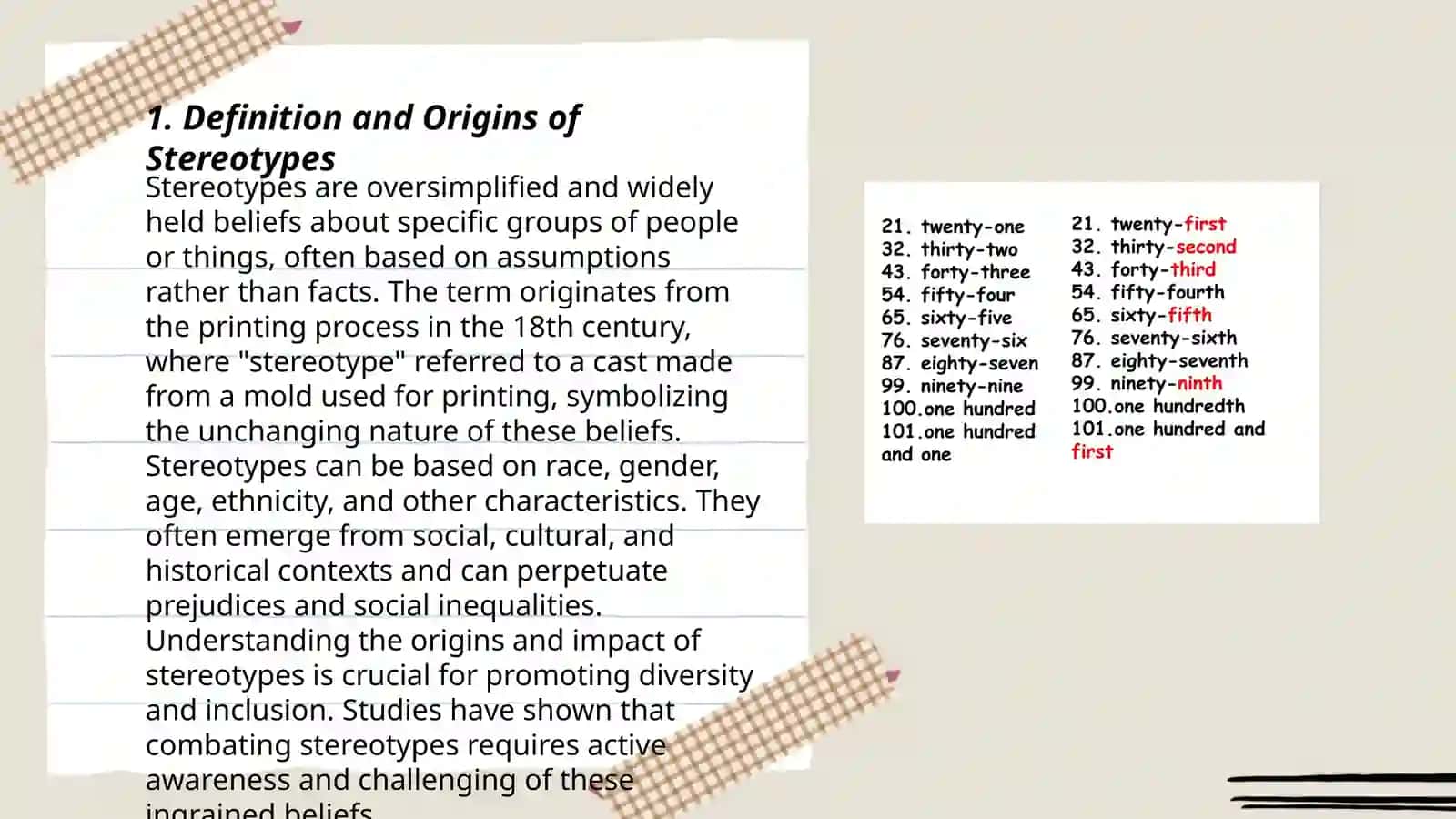 Stereotypes as a cultural model 3