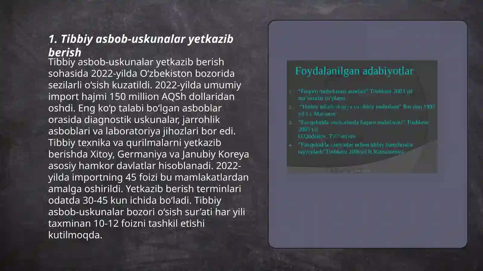Tibbiy asbob-uskunalar yetkazib berish 3