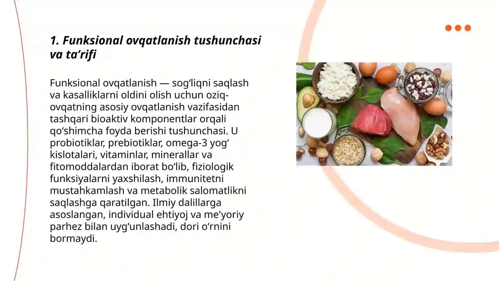 Funksional ovqatlanish togʻrisida umumuy tushuncha 3