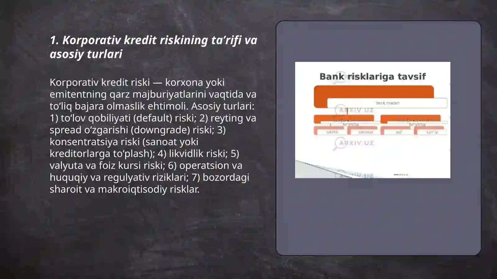 Korporativ kredit risklari va spredlar 3