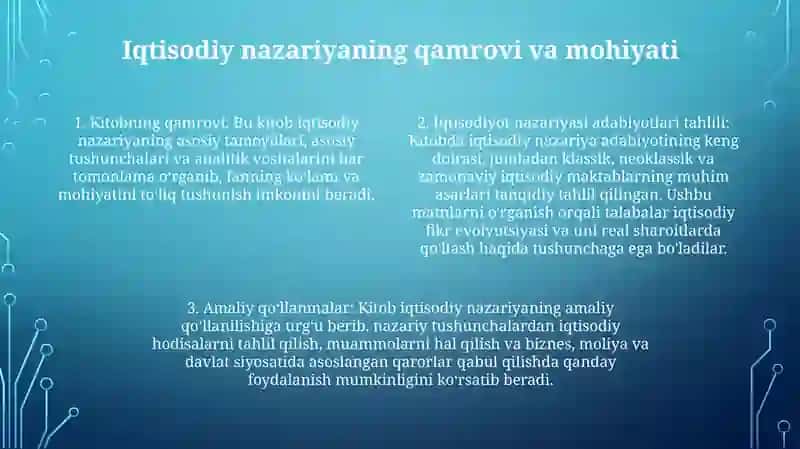 Iqtisodiyot Nazaryasi Faniga Oid Adabiyotlarni Tahlil Qilish 3