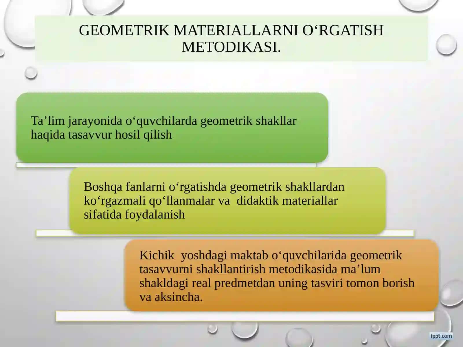 Geometrik materiallarni o‘rgatish metodikasi. Koordinata burchagi. Nuqta koordinatasi. Sodda grafiklar, diagrammalar, jadvallar. Burchak turlari, burchaklarni o‘lchash 3