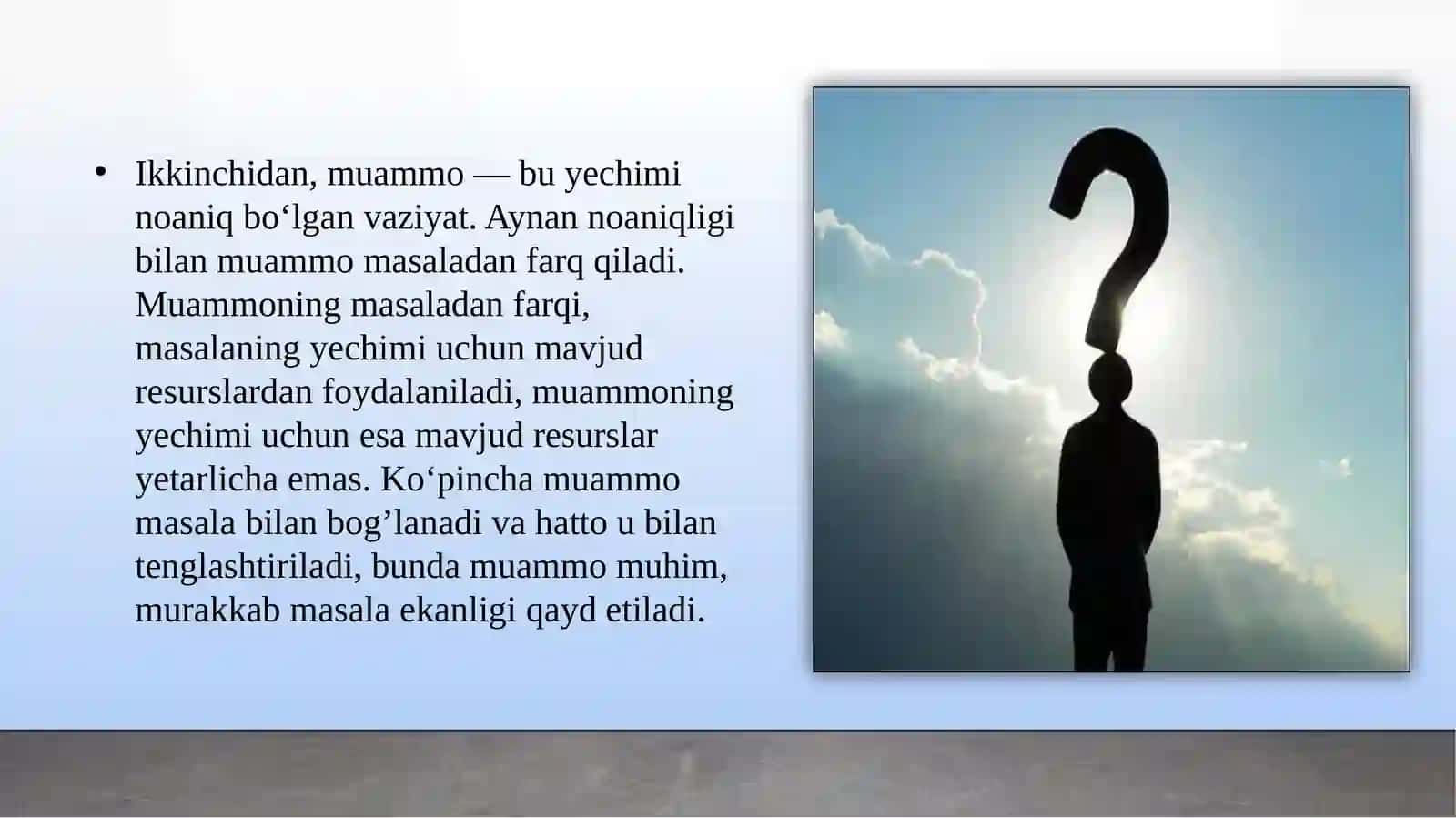 Ilmiy muammo va muammoli vaziyat 3