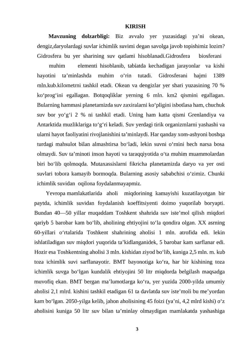 GIDROSFERA VA UNI MUHOFAZA QILISH 3