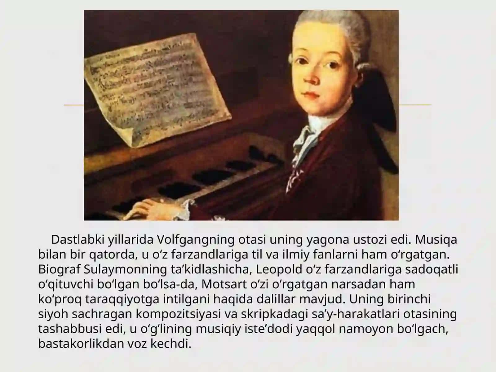 Volfgang Amadey Motsartning simfonik ijodiyoti 3