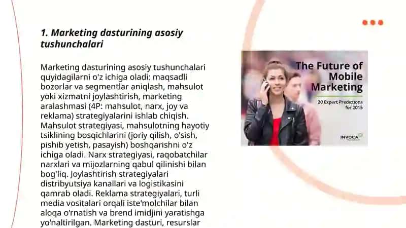 Marketing dasturi haqida tushuncha 3